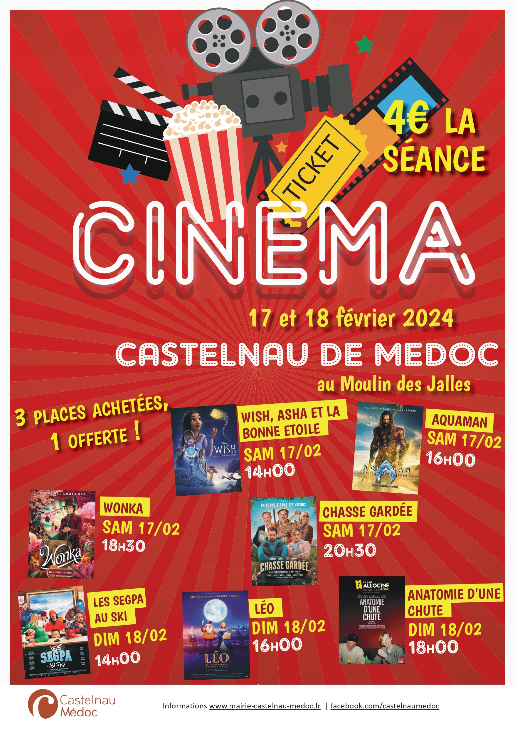week-end cinéma à Castelnau de médoc