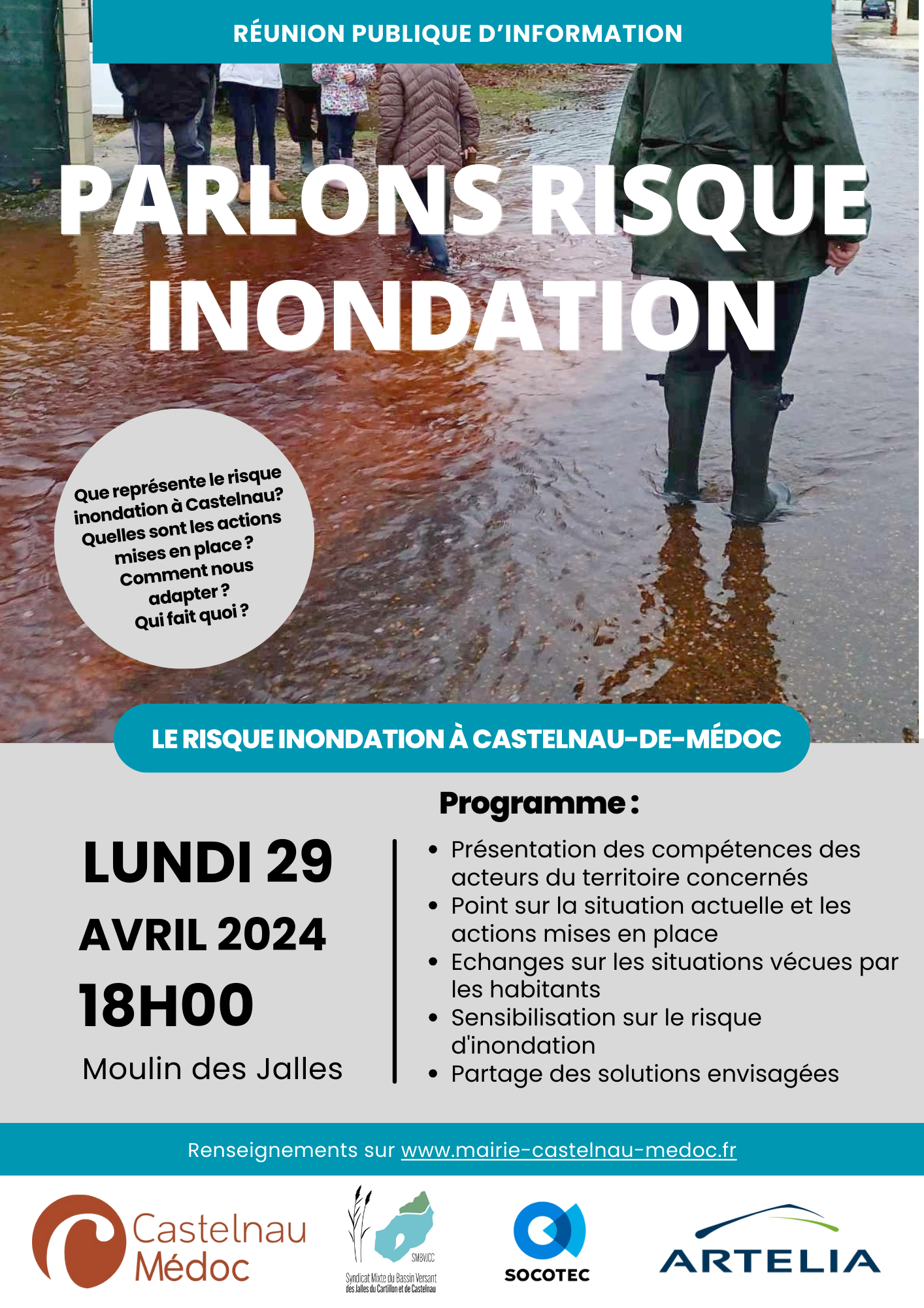 réunion publique risque inondation à Castelnau-de-Médoc