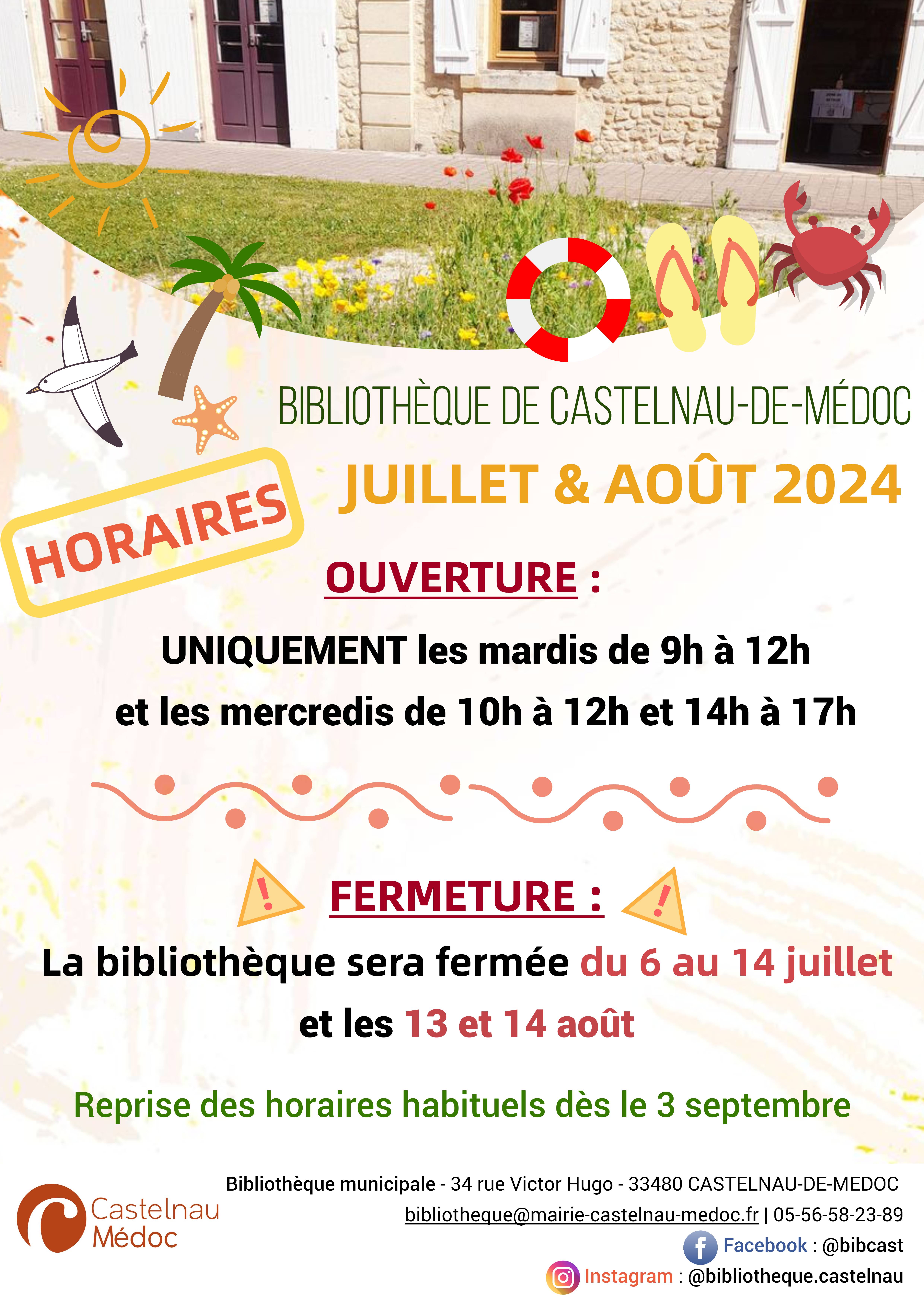 Horaires vacances été 2024 copy copy copy